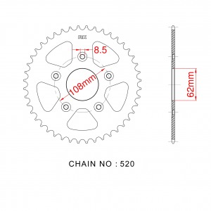 701-39 SPROCKET REAR (P)