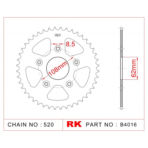 701-40 SPROCKET REAR (P)