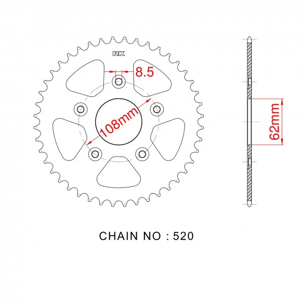 701-41 SPROCKET REAR (P)