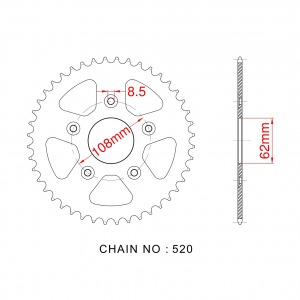 701-42C SPROCKET REAR(P)