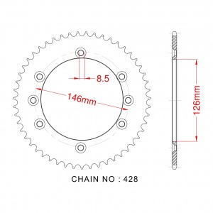 805-45 SPROCKET-REAR (P)