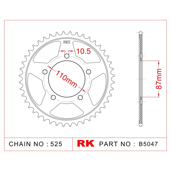 807-48 SPROCKET REAR (P)
