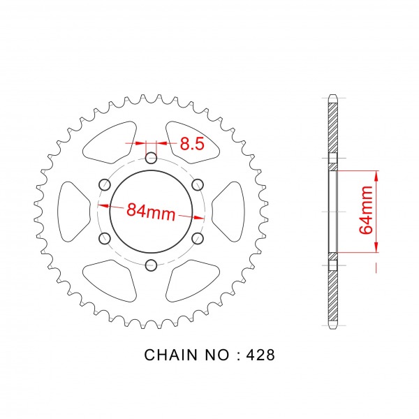 809-50 SPROCKET-REAR