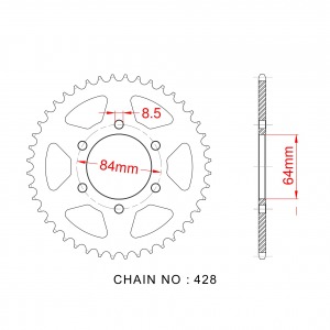809-53 SPROCKET-REAR(P)