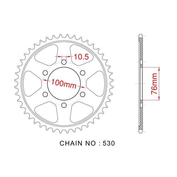 816-41 SPROCKET-REAR END OF LINE