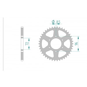 820-42 SPROCKET-REAR