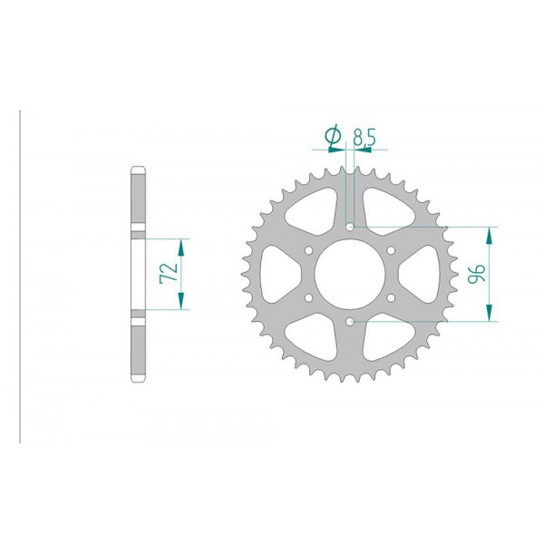 820-42 SPROCKET-REAR