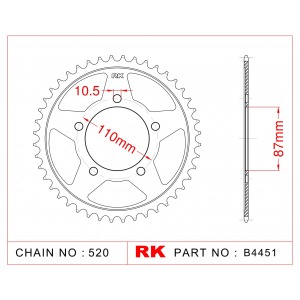 823-46 SPROCKET REAR(P)