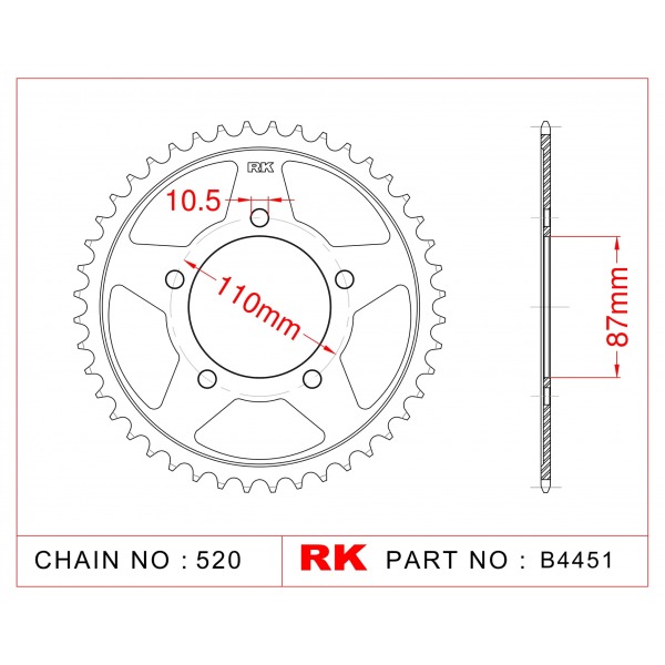 823-46 SPROCKET REAR(P)