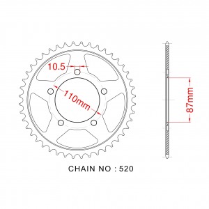 823-49 SPROCKET-REAR (P) END OF LINE