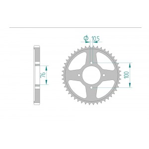 824-46 SPROCKET-REAR