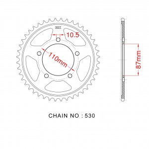 829-45 SPROCKET-REAR(P)