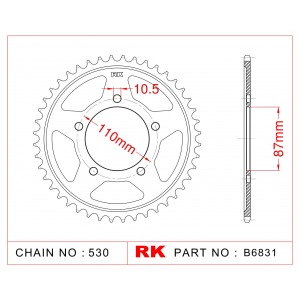829-47 SPROCKET-REAR(P)
