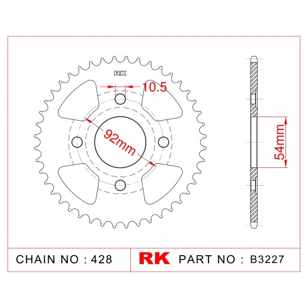 835-46 SPROCKET-REAR