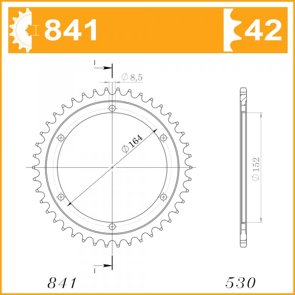 841-42 SPROCKET-REAR