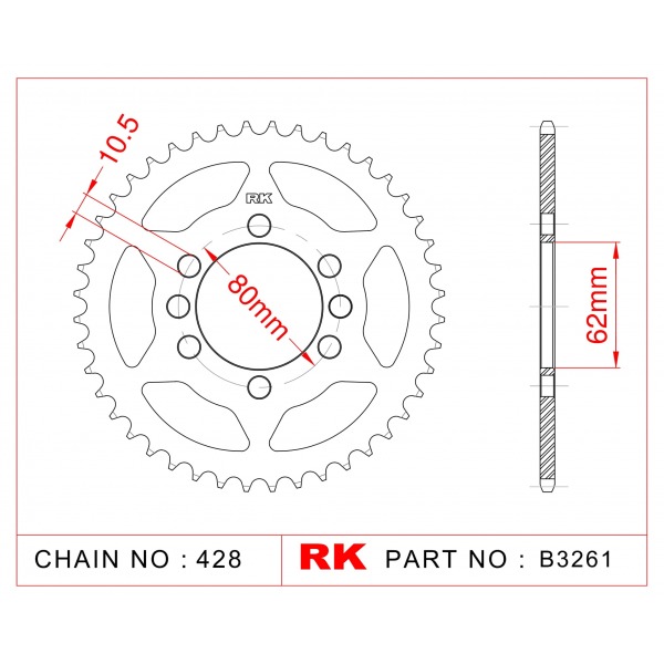 843-49 SPROCKET-REAR (P)