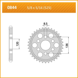 844-41C SPROCKET-REAR (JT N.A.)