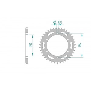 846-45C SPROCKET-REAR(P)