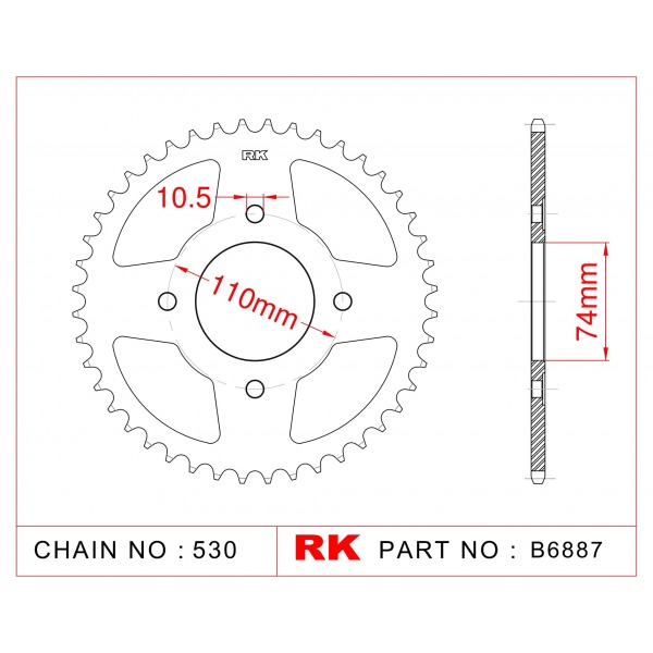 852-41 SPROCKET-REAR