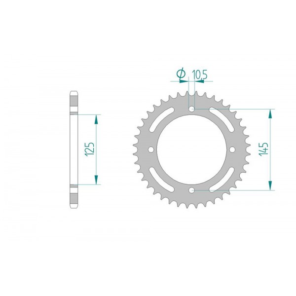 857-47 SPROCKET-REAR (p)