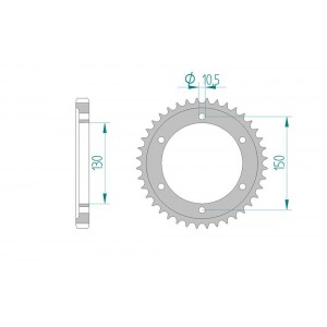 859-43 SPROCKET-REAR(P)