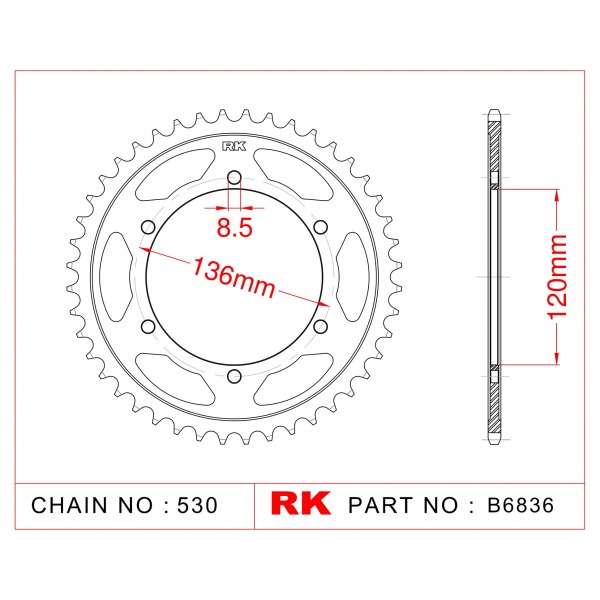 862-38 SPROCKET-REAR (P)