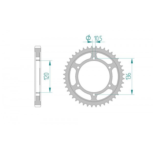 862-45 SPROCKET-REAR