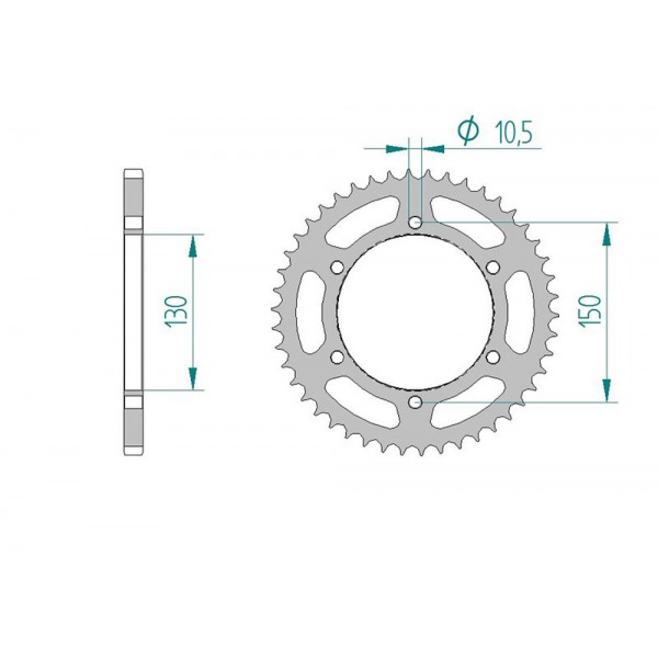 865-44 SPROCKET-REAR(P)