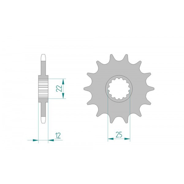 AFAM FRONT SPROCKET GROOVED 94313-13