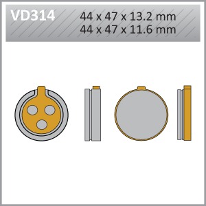 VES PADS S.MET VD314 FA46 END OF LINE