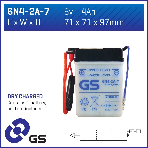 GS Battery - 6N42A7 (DC) GS Battery - 6N42A7 (DC)