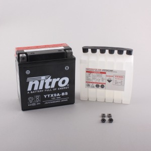 NITRO BATTERY YTX9A-BS AGM open with acid pack (GTX9A-BS)