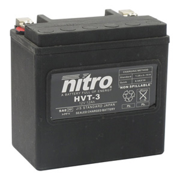 NITRO BATTERY HVT 03(YTX14LBS) AGM SEALED Harley OE 65958-04 12V