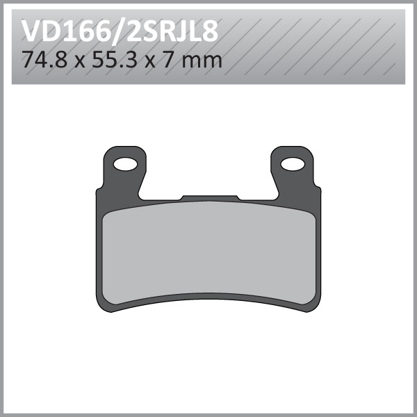 VES RACE PADS-VD166/2 SRJL 8 RACETRACK