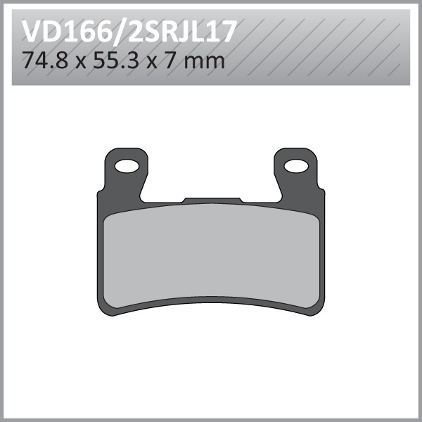 VES RACE PADS-VD166/2 SRJL 17 RACETRACK