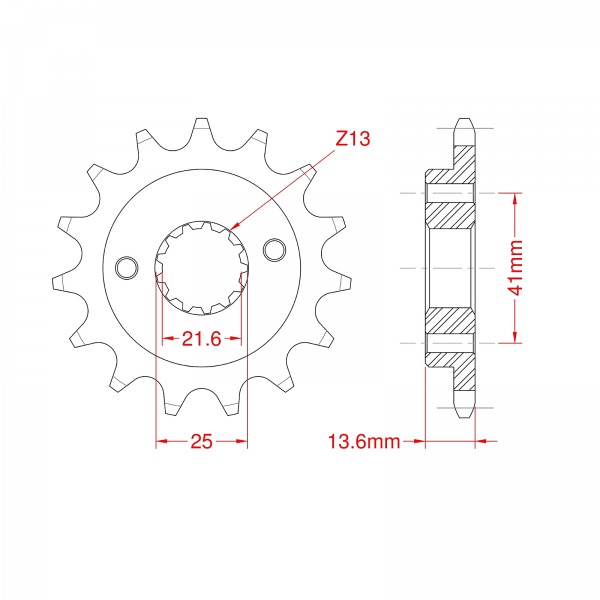 4044-15KM SPROCKET FRONT 24510 - 520 CHAIN SIZE