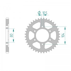 2031-41EMD SPROCKET REAR-ALLOY 520