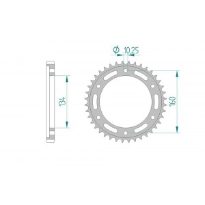 2060-42EMD SPROCKET REAR-ALLOY 520