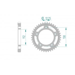 302-41ED SPROCKET-REAR-ALLOY