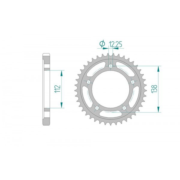 302-41ED SPROCKET-REAR-ALLOY