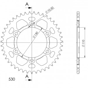 479-43ED SPROCKET-REAR-ALLOY