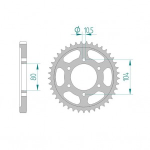 488-46ED SPROCKET-REAR-ALLOY