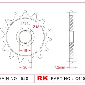 Sprocket Front RK C4402-13 JTF 427-13 AFAM 22202 (Suz RM/RMZ)