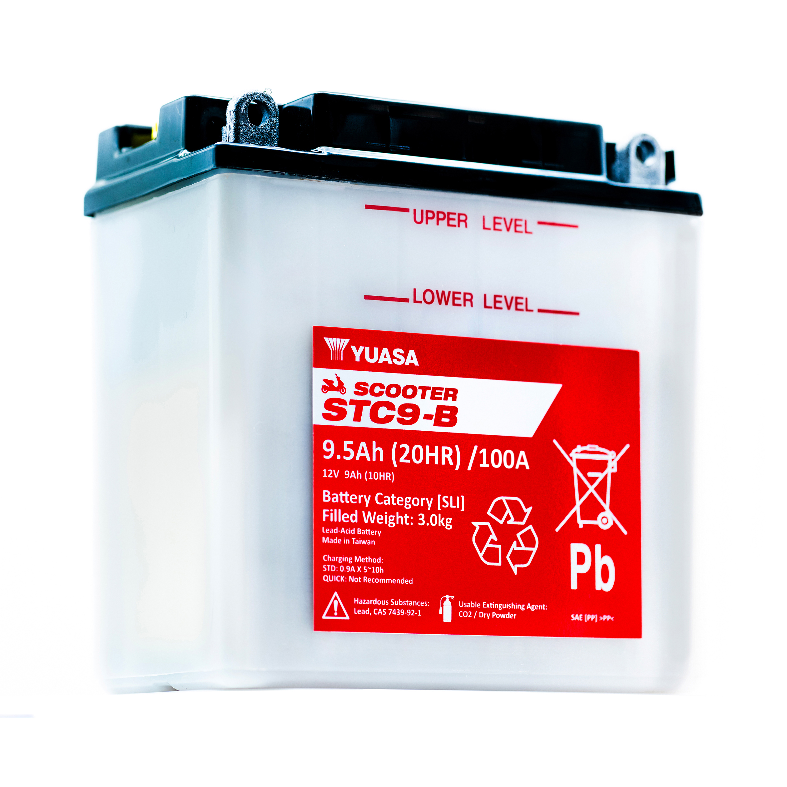 Yuasa STC9-B (CP) (YB9-B) 12V Scooter Battery - Image 2