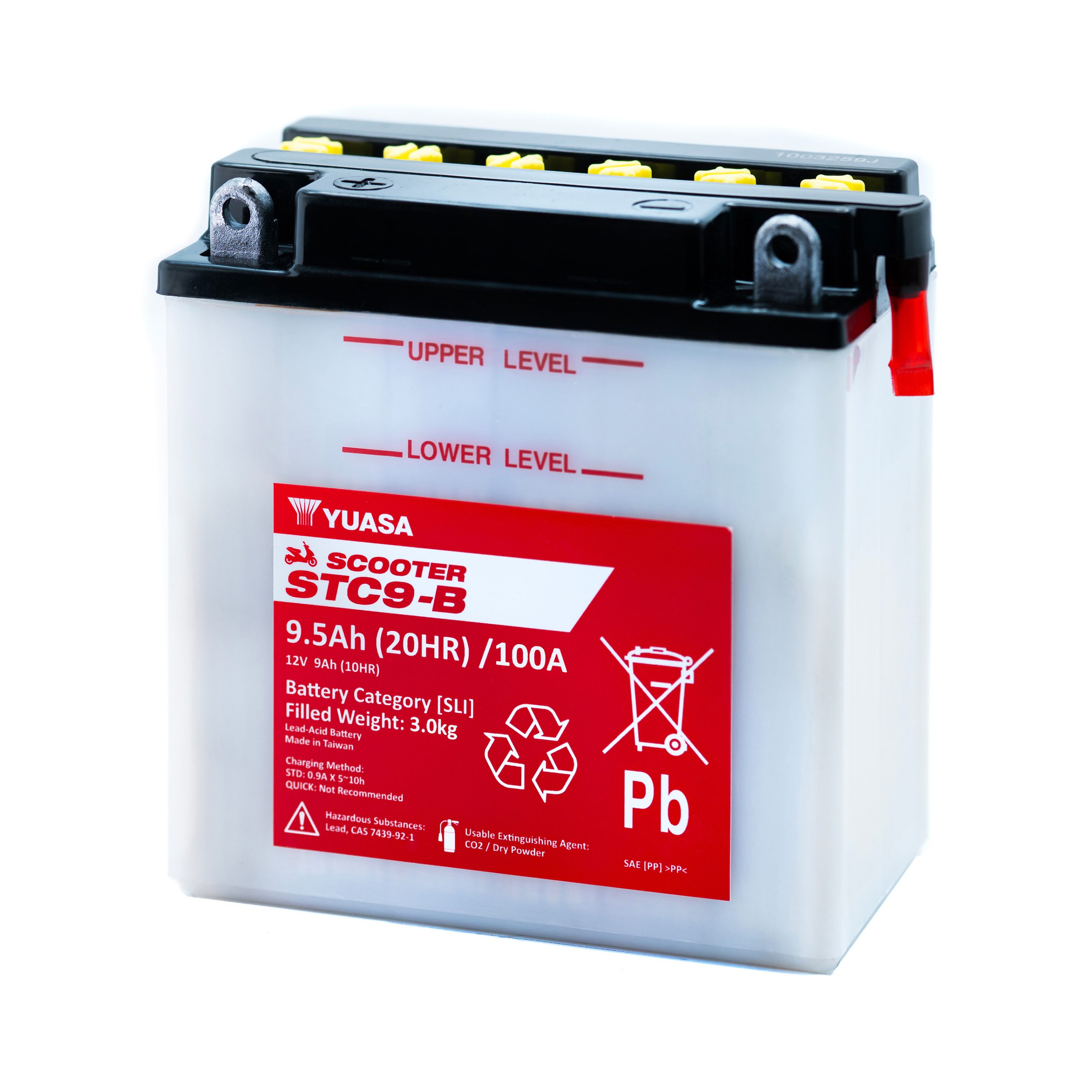 Yuasa STC9-B (CP) (YB9-B) 12V Scooter Battery - Image 4