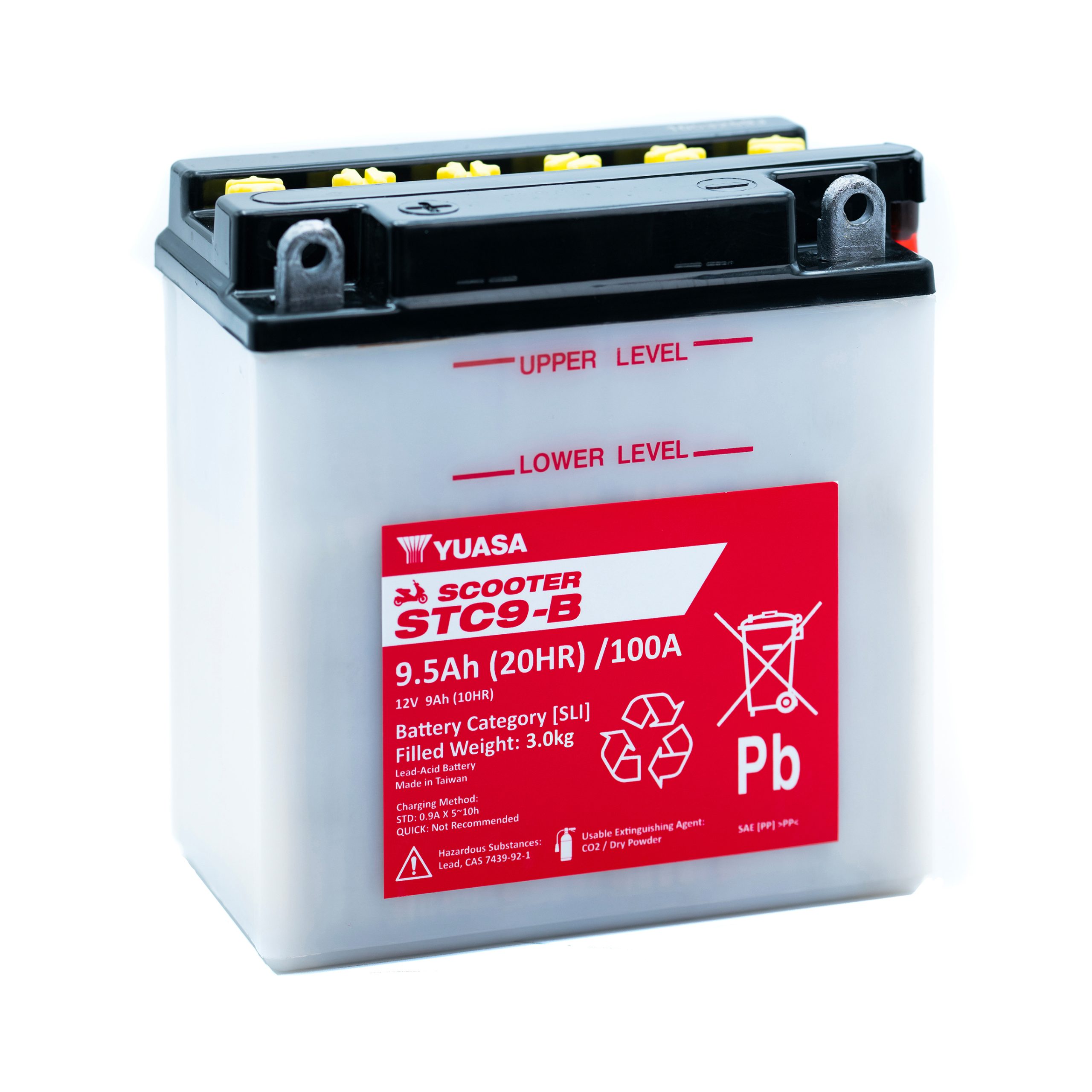 Yuasa STC9-B (CP) (YB9-B) 12V Scooter Battery